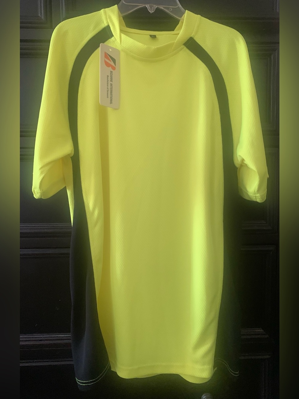 Men's High-Visibility Short Sleeve Performance Tee in Yellow & Black